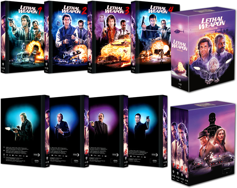 Lethal Weapon 1-4 - Uncut 8-Disc Mediabook Edition - Limited 666 - Cover A