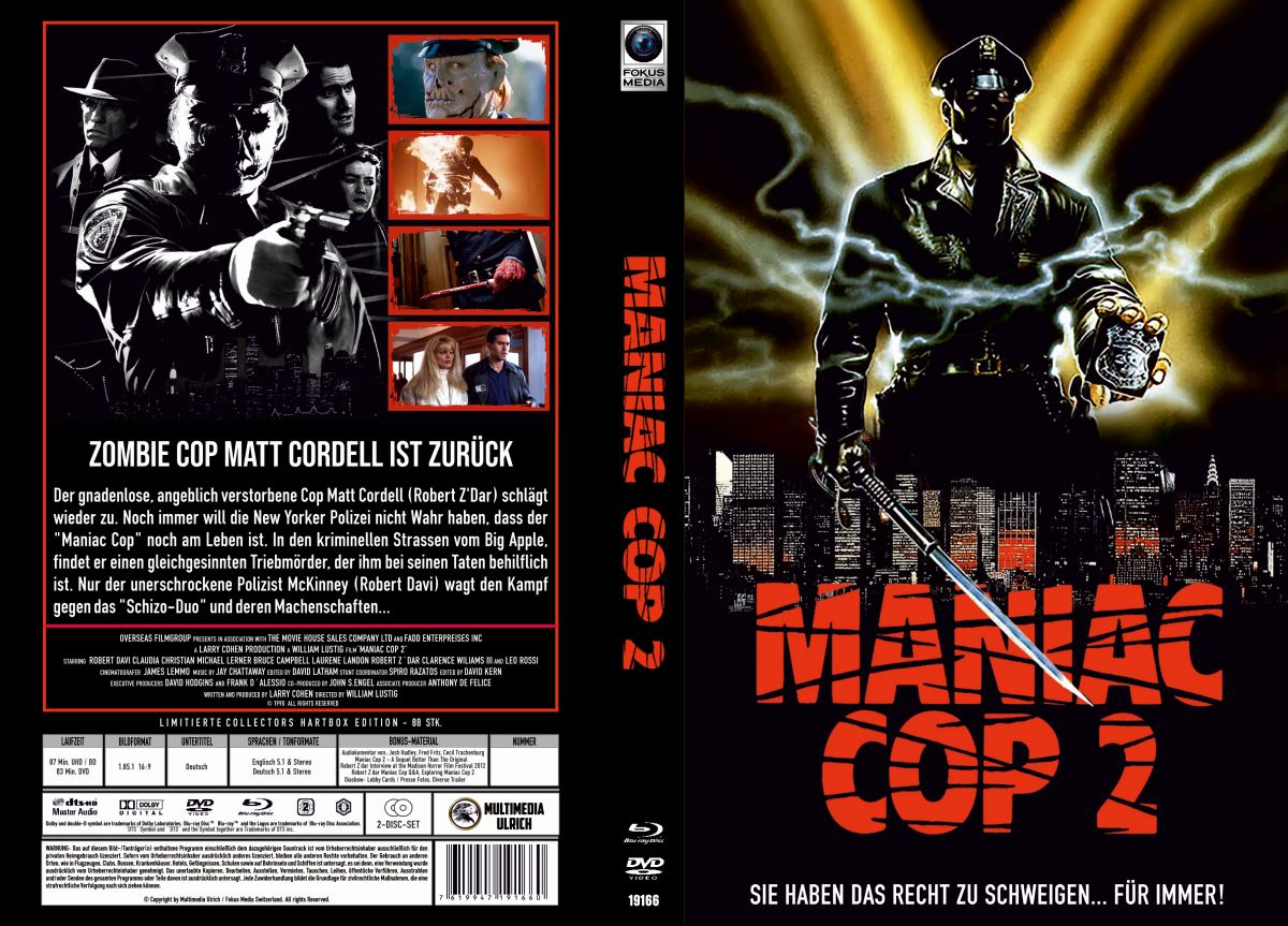 Maniac Cop 2 - Limited 88 Hartbox
