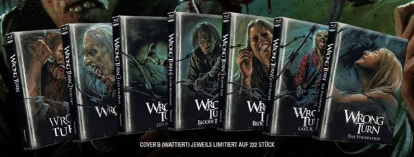 Wrong Turn - Teil 1-7 - 7 Mediabooks - BD/4K-UHD Limited 222 Mediabook Wattiert - Cover B